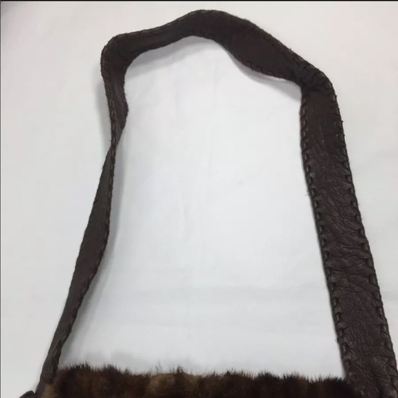 Shelly Litvak Authentic Gorgeous Brown Deerskin REAL FUR Shoulder Bag $1695 RARE - Picture 6 of 15